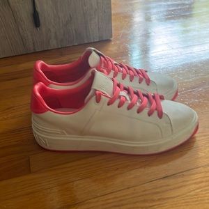 Balmain neon pink sneakers